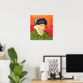 Van Gogh - Zelfportret met gebandateerde oorspijn Poster (Thuiskantoor)