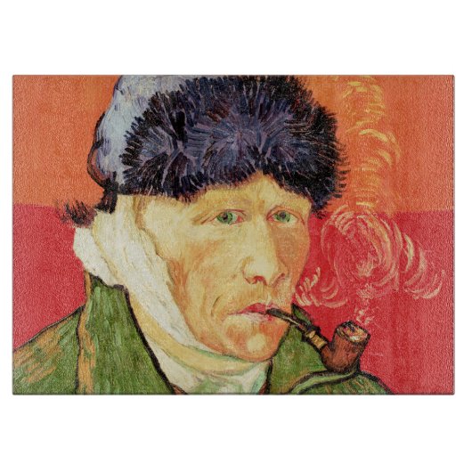Van Gogh - Zelfportret met gebandateerde oorspijn Snijplank (Voorkant)
