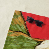 Van Gogh - Zelfportret met gebandateerde oorspijn Strandlaken (In situ)