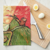 Van Gogh - Zelfportret met gebandateerde oorspijn Theedoek (Quarter Fold)