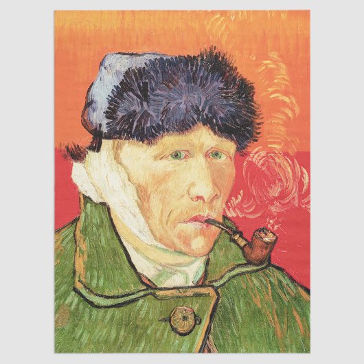 Van Gogh - Zelfportret met gebandateerde oorspijn Tissuepapier