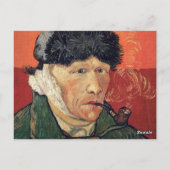 Van Gogh - Zelfportret met gebandatuurde oren Briefkaart (Achterkant)