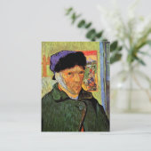 Van Gogh; Zelfportret met gebandatuurde oren Briefkaart (Staand voorkant)