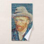 Van Gogh - Zelfportret met grijs Pet Bad Handdoek (Handdoek)