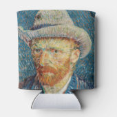 Van Gogh - Zelfportret met grijs Pet Blikjeskoeler (Achterkant)