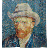 Van Gogh - Zelfportret met grijs Pet Douchegordijn (Voorkant)
