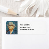 Van Gogh - Zelfportret met grijs Pet Etiket (Insitu)