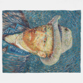 Van Gogh - Zelfportret met grijs Pet Fleece Deken (Voorkant (Horizontaal))