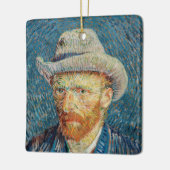 Van Gogh - Zelfportret met grijs Pet Keramisch Ornament (Links)