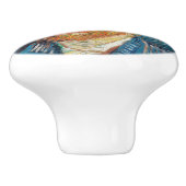 Van Gogh - Zelfportret met grijs Pet Keramische Knop (Zijkant)