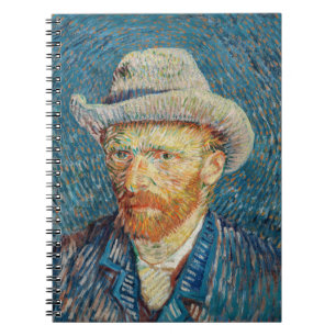 Van Gogh - Zelfportret met grijs Pet Notitieboek