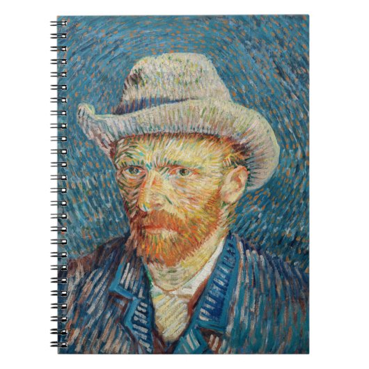 Van Gogh - Zelfportret met grijs Pet Notitieboek (Voorkant)