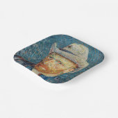 Van Gogh - Zelfportret met grijs Pet Papieren Bordje (Gebogen)