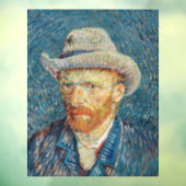 Van Gogh - Zelfportret met grijs Pet Raamsticker (Vel 3)