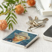 Van Gogh - Zelfportret met grijs Pet Sleutelhanger (Zijkant)