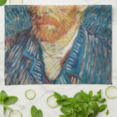 Van Gogh - Zelfportret met grijs Pet Theedoek (Gevouwen)