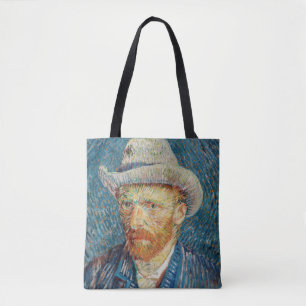 Van Gogh - Zelfportret met grijs Pet Tote Bag