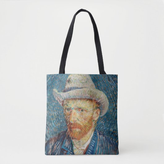 Van Gogh - Zelfportret met grijs Pet Tote Bag (Voorkant)