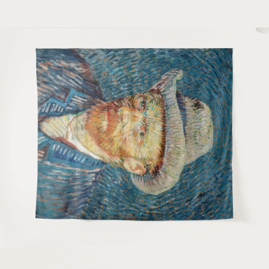 Van Gogh - Zelfportret met grijs Pet Wandkleed (Voorkant (horizontaal))