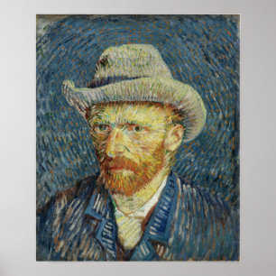 Van Gogh - zelfportret met grijs smelt Pet Poster