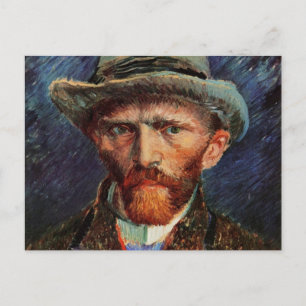 Van Gogh; zelfportret met grijs smeltPet Briefkaart