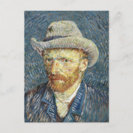 Van Gogh Zelfportret met grijs vilt Pet Briefkaart