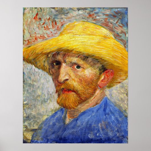 Van Gogh - zelfportret met Pet 1887 Poster (Voorkant)