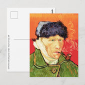 Van Gogh - Zelfportret met verbonden oor en pijp Briefkaart (Voorkant / Achterkant)