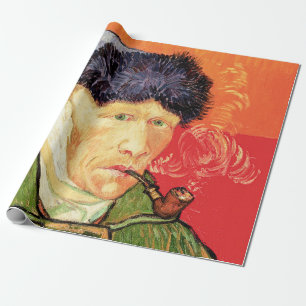 Van Gogh - Zelfportret met verbonden oor en pijp Cadeaupapier