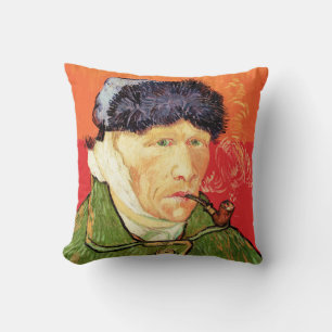 Van Gogh - Zelfportret met verbonden oor en pijp Kussen