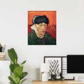 Van Gogh - Zelfportret met verbonden oor Poster (Thuiskantoor)