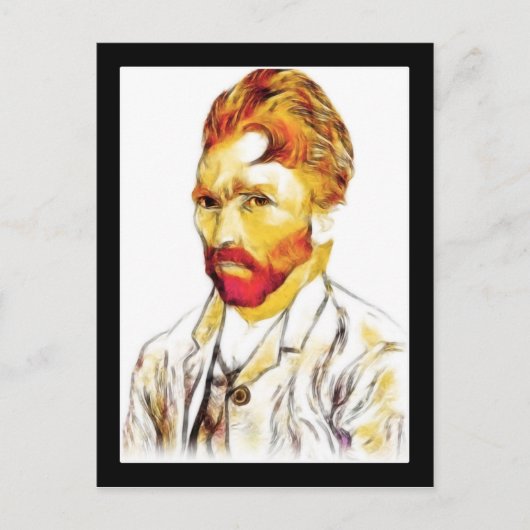 Van Gogh Zelfportret Nieuwe Kapsel Briefkaart (Voorkant)