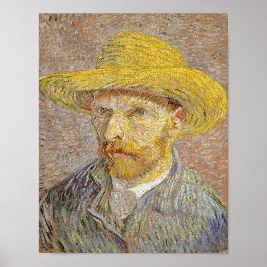 Van Gogh Zelfportret Pet Poster (Voorkant)