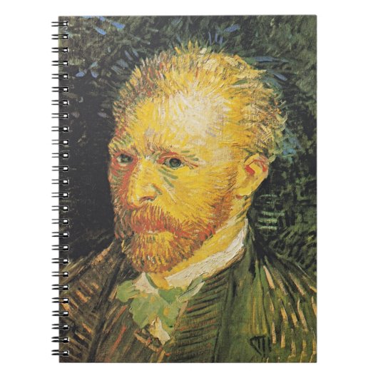 Van Gogh Zelfportret Retro Notitieboek (Voorkant)