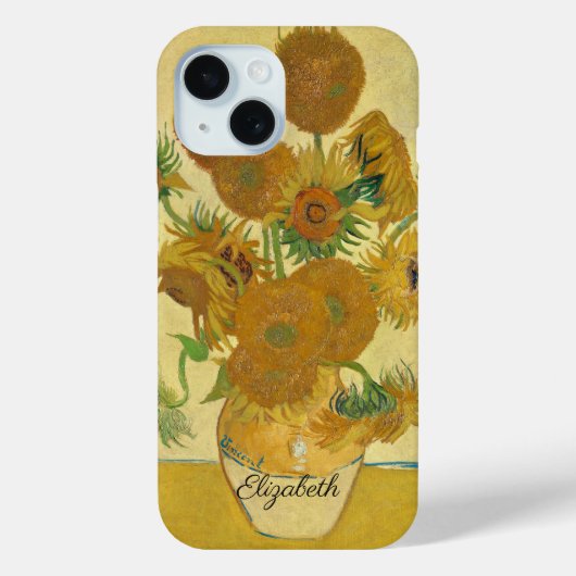 Van Gogh Zes Twaalf Zonnebloemen Origineel Kunst M Case-Mate iPhone Case (Achterkant)