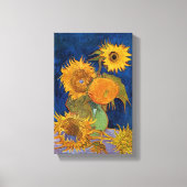  Van Gogh Zes Zonnebloemen Canvas Afdruk (Voorkant)