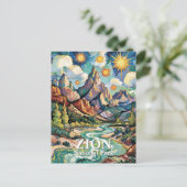 Van Gogh Zion Virgin River Patriarchs Custom Briefkaart (Staand voorkant)