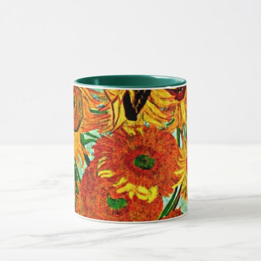Van Gogh - Zonnebloemen 12 Mok met tweetone koffie (Midden)