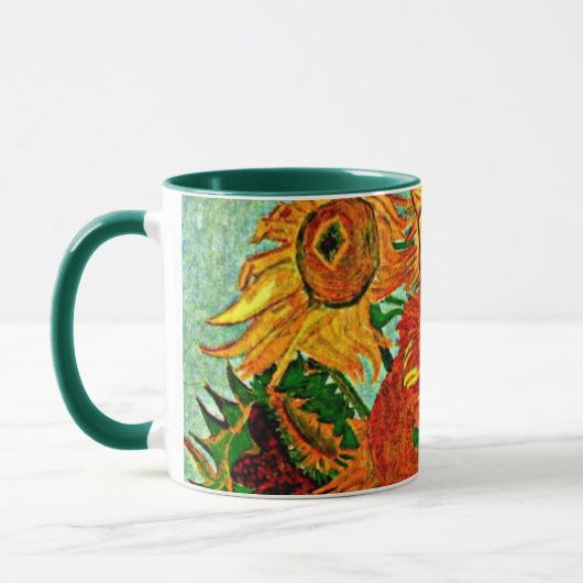 Van Gogh - Zonnebloemen 12 Mok met tweetone koffie (Links)