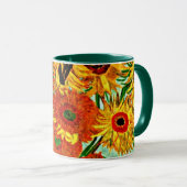 Van Gogh - Zonnebloemen 12 Mok met tweetone koffie (Voorkant rechts)