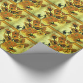 Van Gogh - Zonnebloemen 14, beroemd schilderij Cadeaupapier (Hoek)