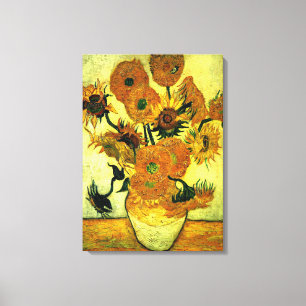 Van Gogh - Zonnebloemen 14, beroemd schilderij Canvas Afdruk