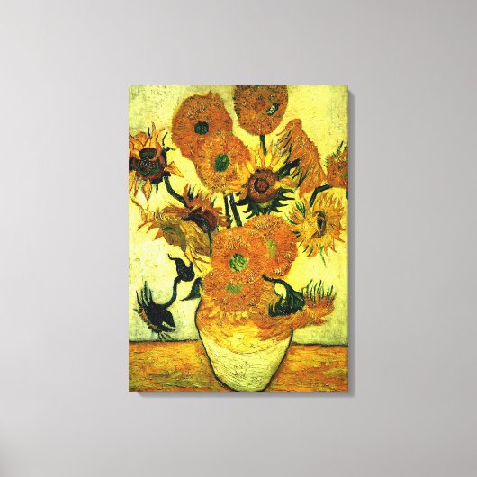 Van Gogh - Zonnebloemen 14, beroemd schilderij Canvas Afdruk (Voorkant)