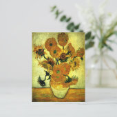 Van Gogh - Zonnebloemen, 14 Briefkaart (Staand voorkant)