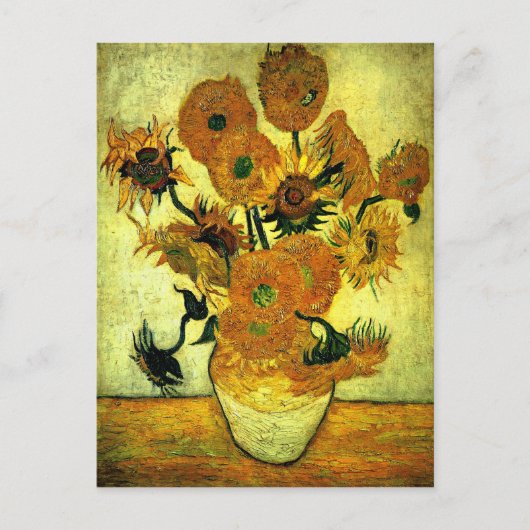 Van Gogh - Zonnebloemen, 14 Briefkaart (Voorkant)