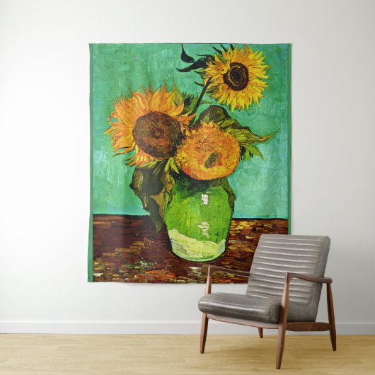 Van Gogh - Zonnebloemen (3) Bosbouw Wandkleed (In situ)