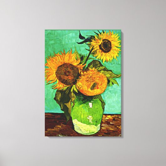 Van Gogh - Zonnebloemen (3) Canvas Afdruk (Voorkant)