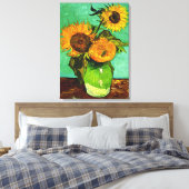 Van Gogh - Zonnebloemen (3) Canvas Afdruk (Insitu (Slaapkamer))