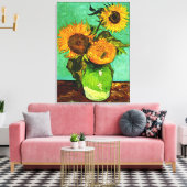 Van Gogh - Zonnebloemen (3) Canvas Afdruk (Insitu (Woonkamer))