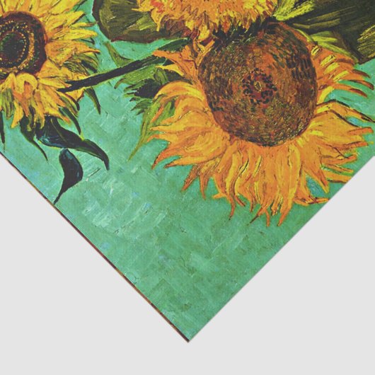 Van Gogh - Zonnebloemen (3) Tissuepapier (Detail)